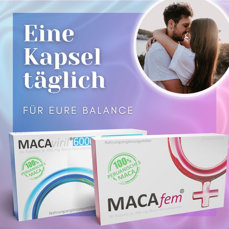 Shopapotheke MACAfem® & MACAviril 6000® Maca Kapseln Hochdosiert