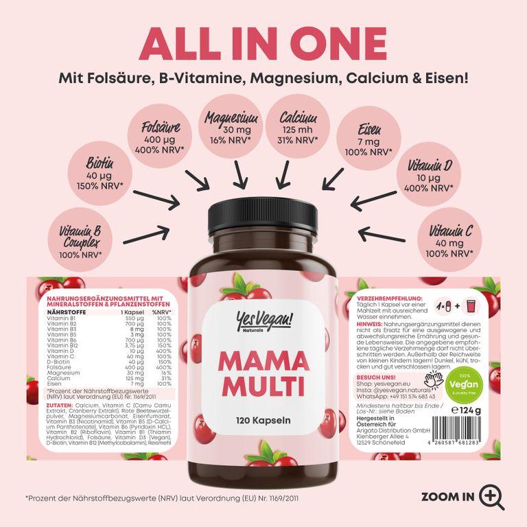 Shopapotheke Mama Multi 3-in-1: Kinderwunsch Tabletten Schwangerschaftsvitamine Und Stillzeit Vitamine
