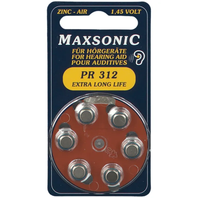 shopapotheke Maxsonic PR 312 Batterien für Hörgeräte