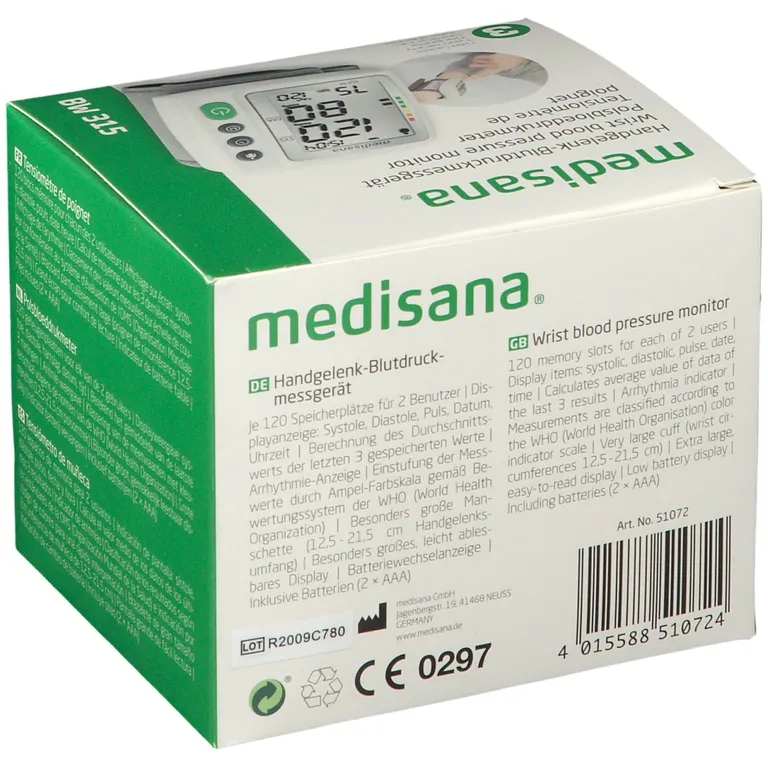 Shopapotheke Medisana BW 315 Handgelenk-Blutdruckmessgerät