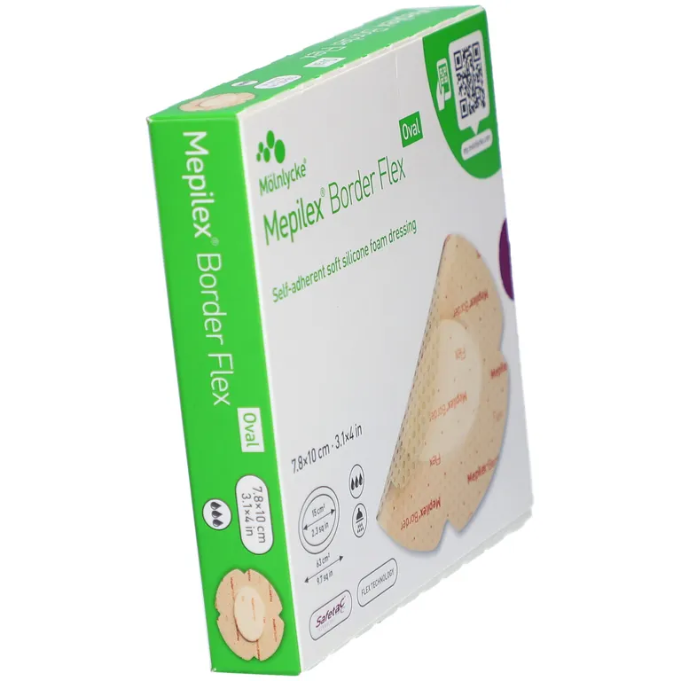 Shopapotheke Mepilex® Border Flex Schaumverband Oval 7 8 X 10 Cm Haftend