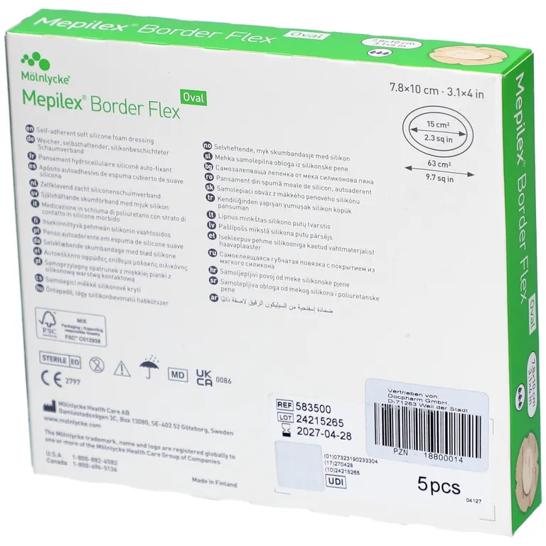 Shopapotheke Mepilex® Border Flex Schaumverband Oval 7 8 X 10 Cm Haftend