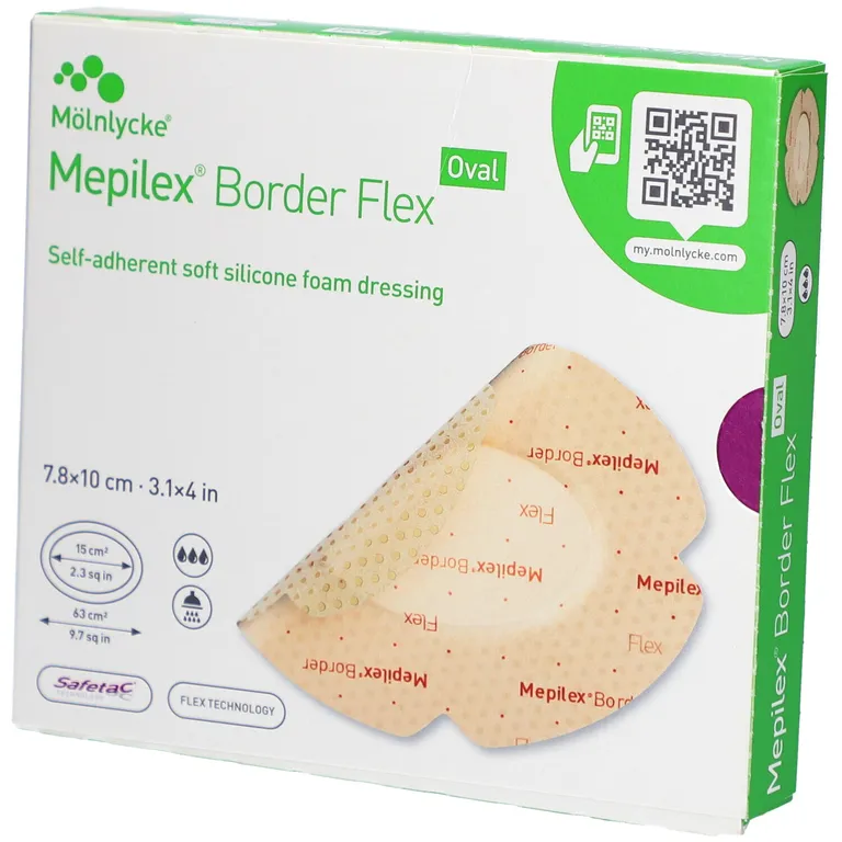 shopapotheke Mepilex® Border Flex Schaumverband oval 7 8 x 10 cm haftend