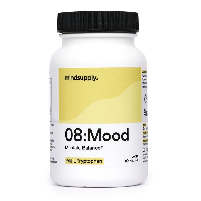 shopapotheke mindsupply MOOD - Anti-Stress Komplex mit L-Tryptophan Coenzym Q10 Vitamin D und Rosenwurz