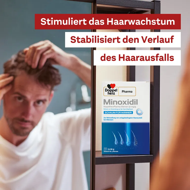 Shopapotheke Minoxidil DoppelherzPharma Männer 50 Mg/g Schaum Zur Anwendung Auf Der Haut (Kopfhaut)