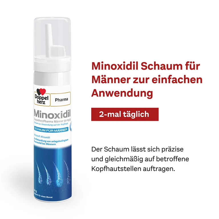 Shopapotheke Minoxidil DoppelherzPharma Männer 50 Mg/g Schaum Zur Anwendung Auf Der Haut (Kopfhaut)