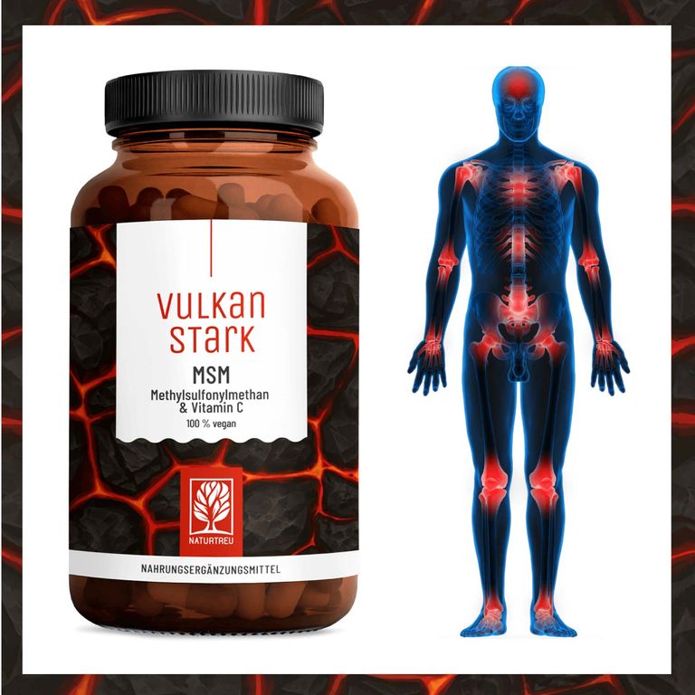Shopapotheke MSM Komplex Mit Vitamin C Aus Acerola- Methylsulfonylmethan Vegan - Vulkanstark - NATURTREU®