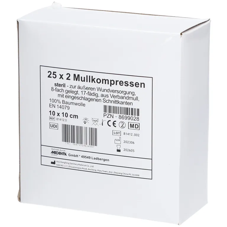 Shopapotheke Mullkompressen 8 Fach 10 X 10 Cm Steril