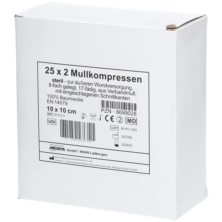 shopapotheke Mullkompressen 8 fach 10 x 10 cm steril