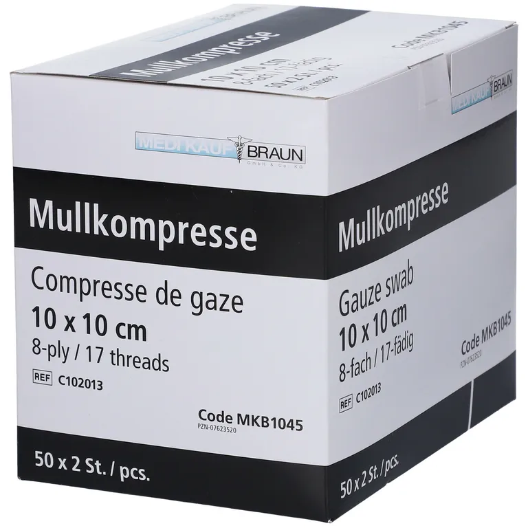 Shopapotheke Mullkompressen Steril 10 Cm X 10 Cm 8fach