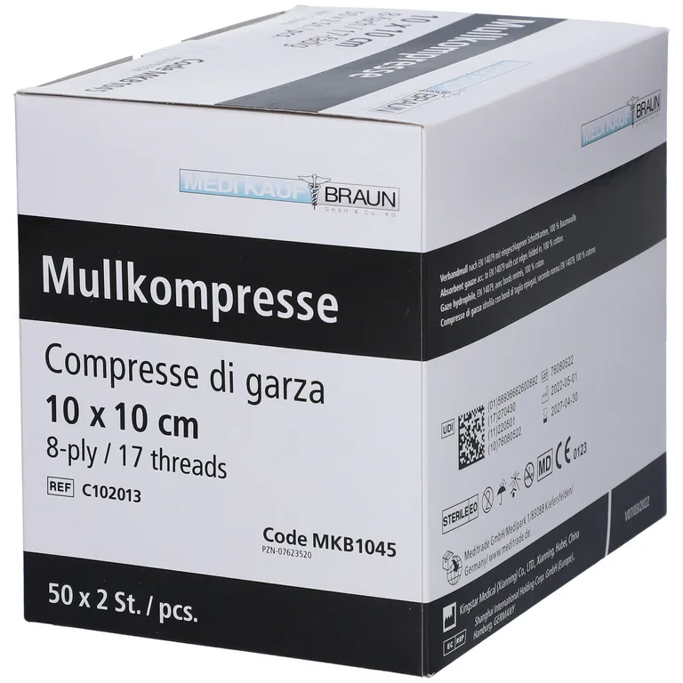Shopapotheke Mullkompressen Steril 10 Cm X 10 Cm 8fach