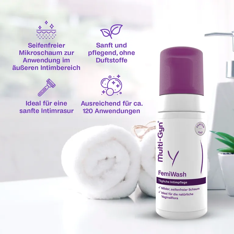Shopapotheke Multi-Gyn FemiWash – Seifenfreier Mikroschaum Zur Anwendung Im äußeren Intimbereich