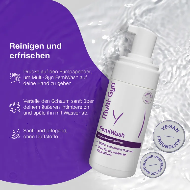 Shopapotheke Multi-Gyn FemiWash – Seifenfreier Mikroschaum Zur Anwendung Im äußeren Intimbereich