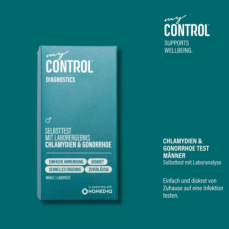 Shopapotheke My Control® Diagnostics Selbsttest Mit Laborergebnis Chlamydien & Gonorrhoe Männer