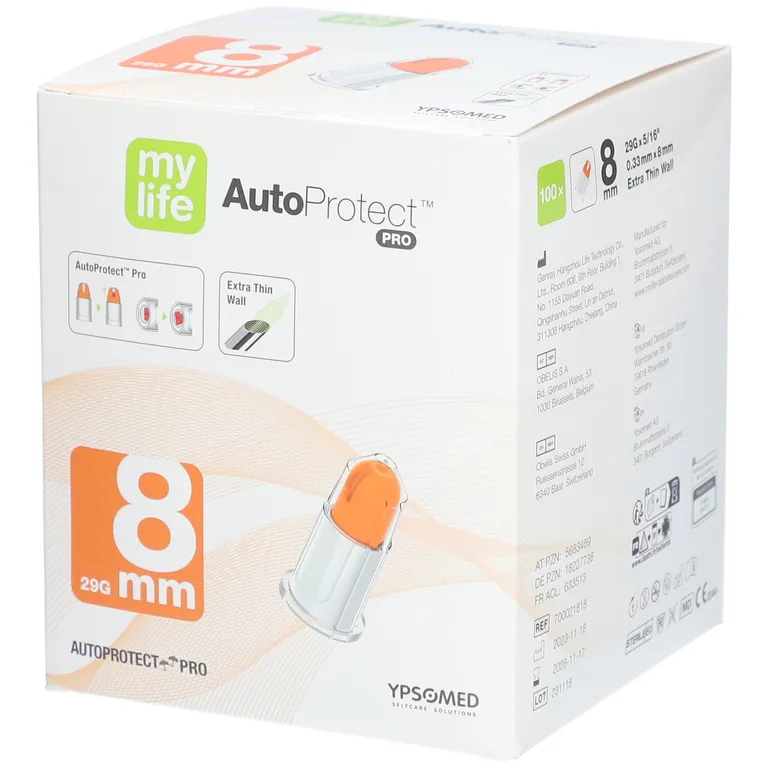 shopapotheke mylife AutoProtect PRO Sich.-Pen-Nadeln 8 mm 29 G