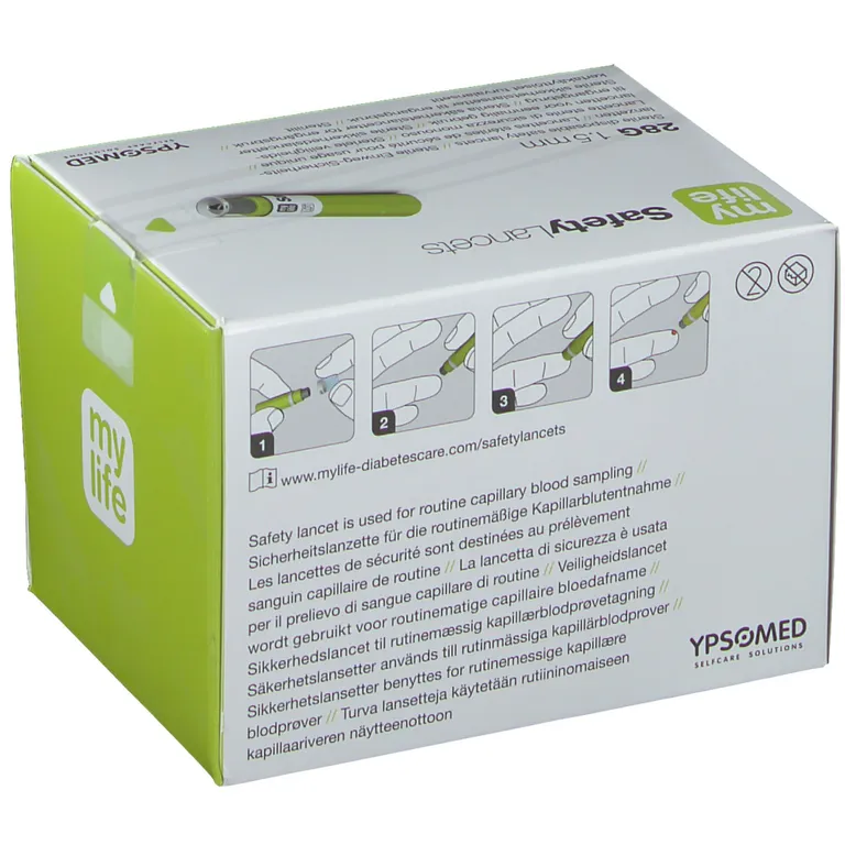 Shopapotheke Mylife SafetyLancets Comfort Sicherheitsnadeln 28G 1 5 Mm