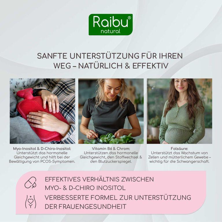 Shopapotheke Myo Inositol & D-Chiro Inositol Kapseln Hochdosiert - RAIBU