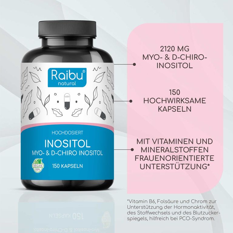 Shopapotheke Myo Inositol & D-Chiro Inositol Kapseln Hochdosiert - RAIBU