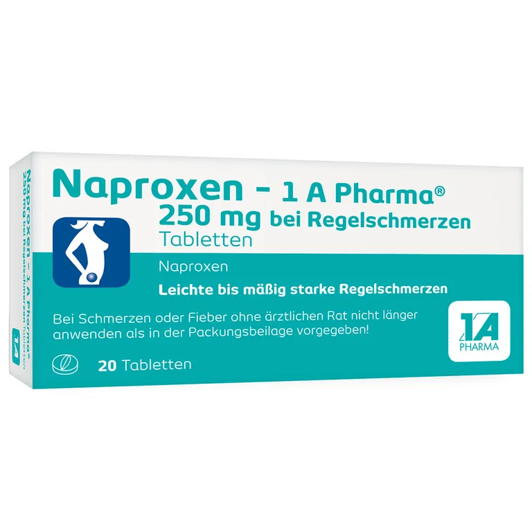 shopapotheke Naproxen - 1 A Pharma® 250 mg bei Regelschmerzen