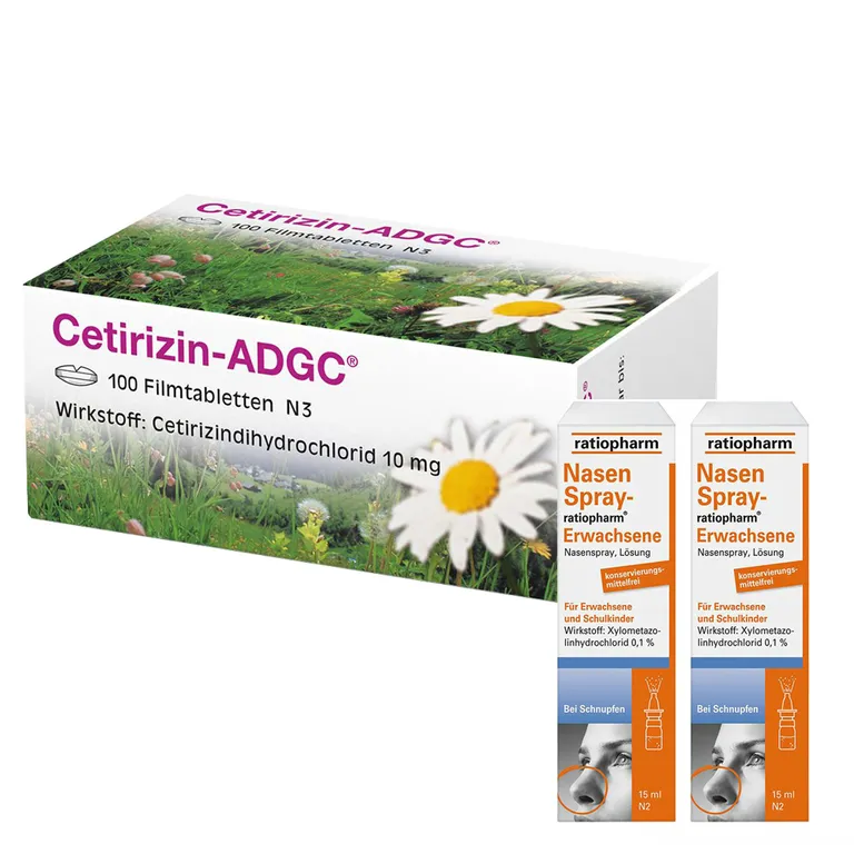 shopapotheke Nasenspray-ratiopharm® Erwachsene + Cetirizin-ADGC® Filmtabletten