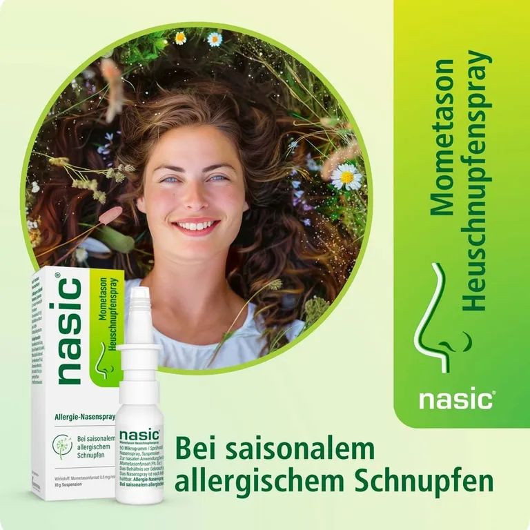 Shopapotheke Nasic® Mometason Heuschnupfenspray 10g - Lindert Allergie-Symptome Wie Niesen Jucken Und Eine Verstopfte Oder Laufende Nase - Jetzt 10% Mit Dem Code Klosterfrau2025 Sparen*