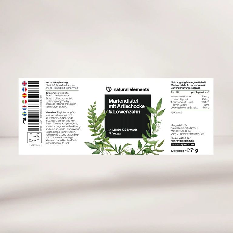 Shopapotheke Natural Elements Mariendistel Mit Artischocke & Löwenzahn