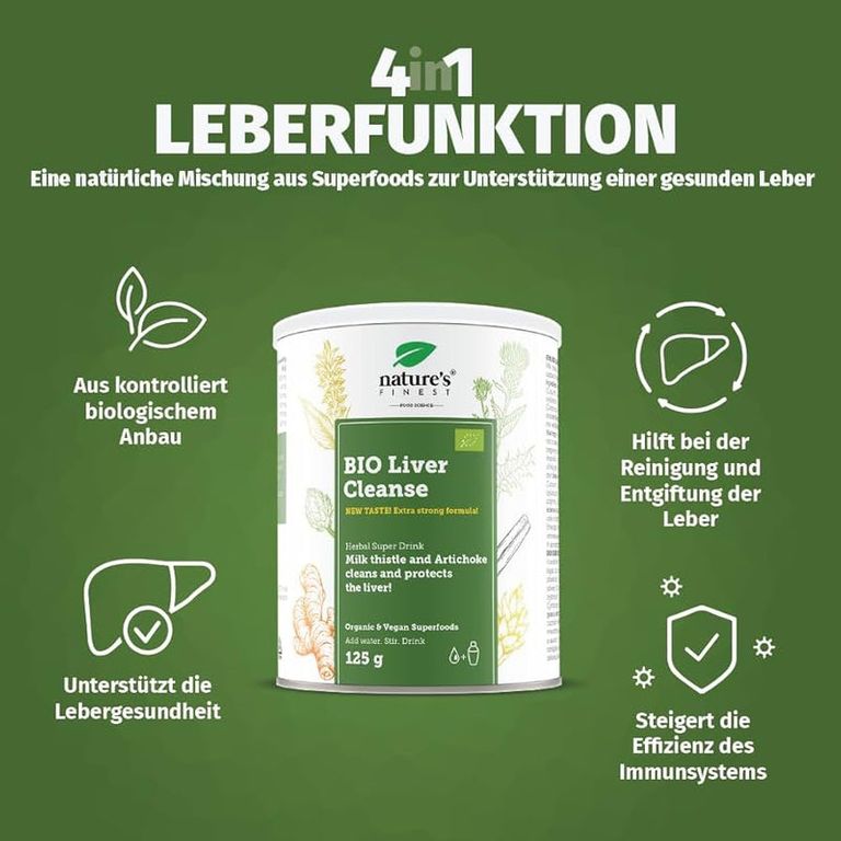Shopapotheke Nature's Finest BIO LIVER CLEANSE - Leberreinigung Mit Mariendistel Und Artischocken