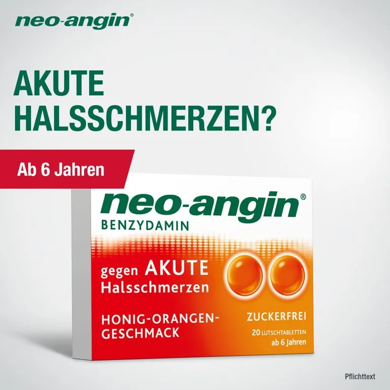 Shopapotheke Neo-angin Benzydamin Gegen Akute Halsschmerzen - Zitronengeschmack - Zuckerfrei
