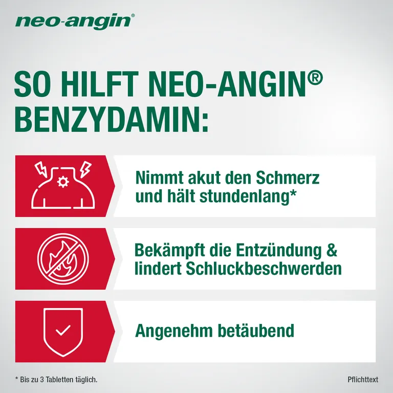 Shopapotheke Neo-angin Benzydamin Gegen Akute Halsschmerzen - Zitronengeschmack - Zuckerfrei