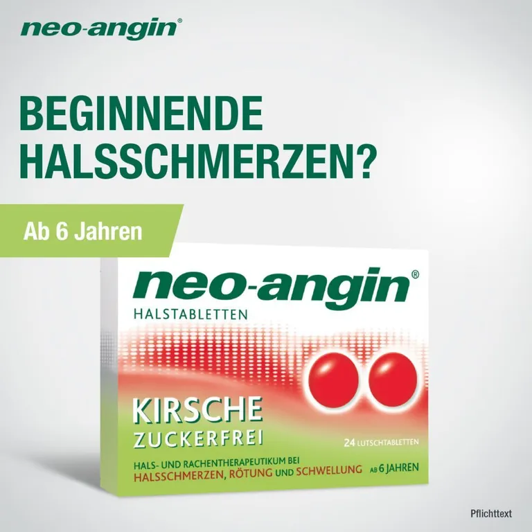 Shopapotheke Neo-angin Halstabletten Kirsche Zuckerfrei - Bei Beginnenden Lästigen Halsschmerzen