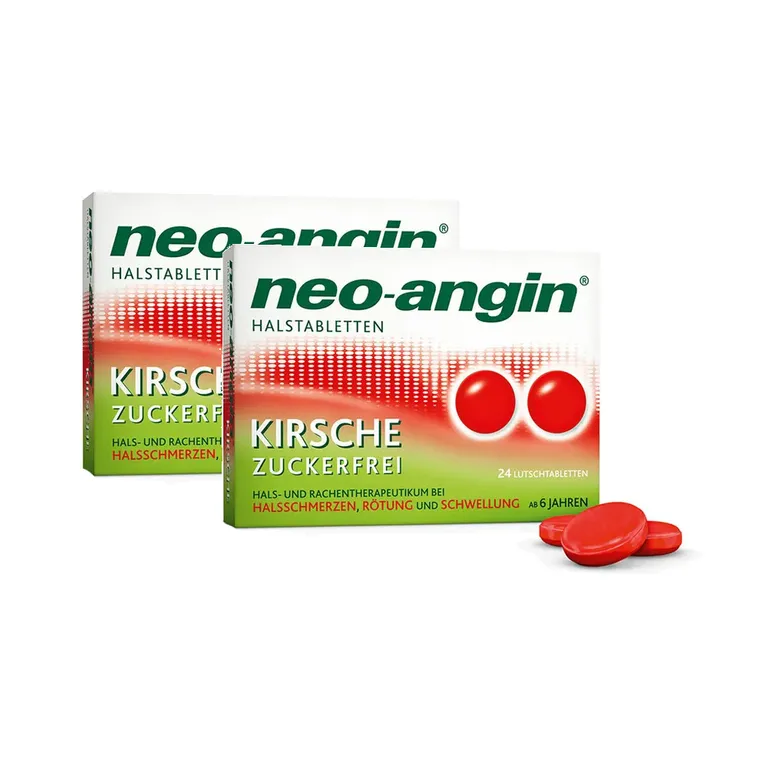 shopapotheke neo-angin Halstabletten Kirsche zuckerfrei - bei beginnenden lästigen Halsschmerzen