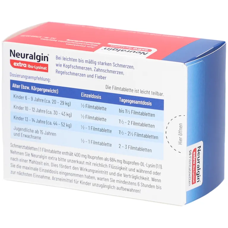Shopapotheke Neuralgin® Extra Ibu Lysinat Filmtabletten