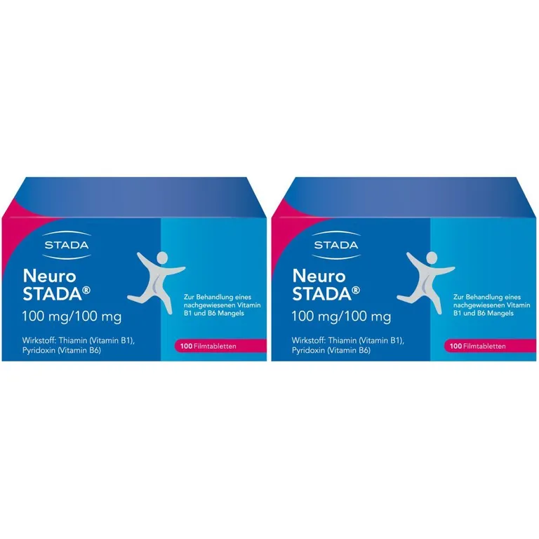 shopapotheke Neuro STADA® 100 mg/100 mg zur Behandlung eines nachgewiesenen Vitamin-B1 und -B6-Mangels