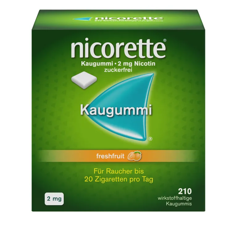 shopapotheke nicorette 2 mg Nikotinkaugummi freshfruit zum Rauchen aufhören