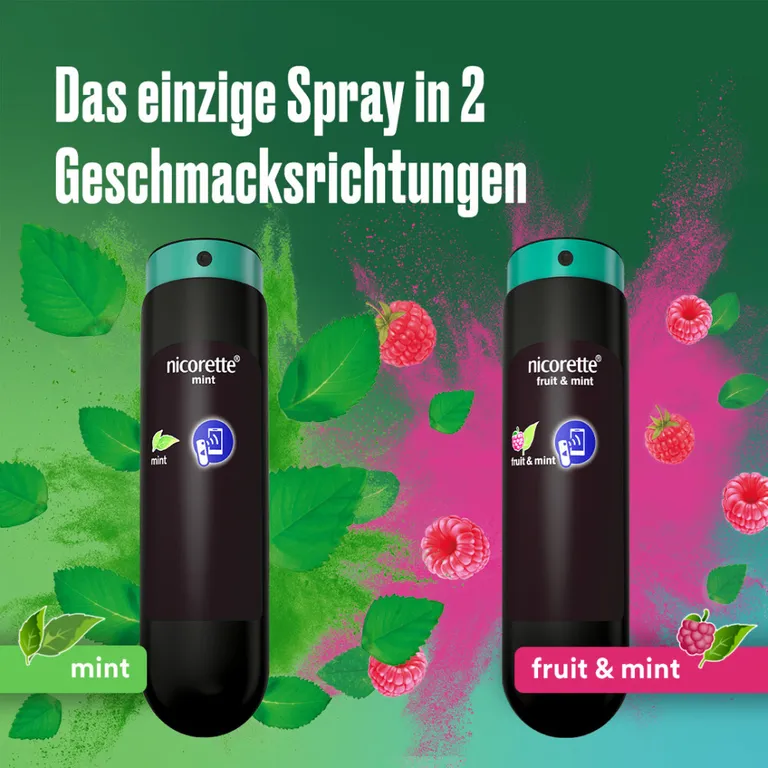 Shopapotheke Nicorette Fruit & Mint Spray Zum Rauchen Aufhören Mit App-Funktion