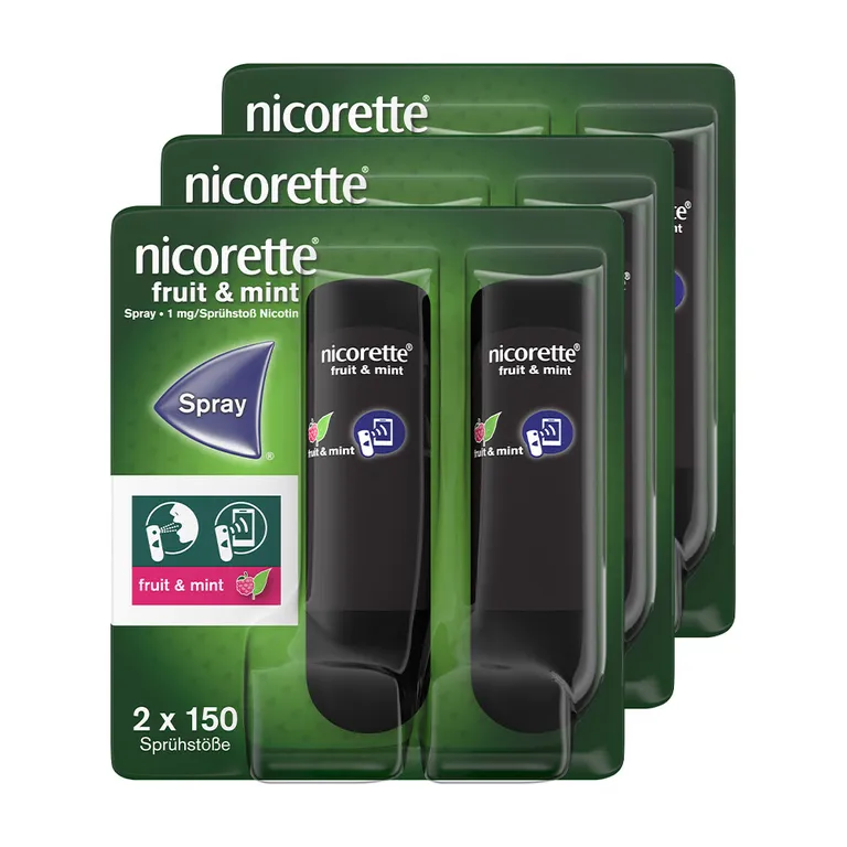 shopapotheke nicorette fruit & mint Spray zum Rauchen aufhören mit App-Funktion