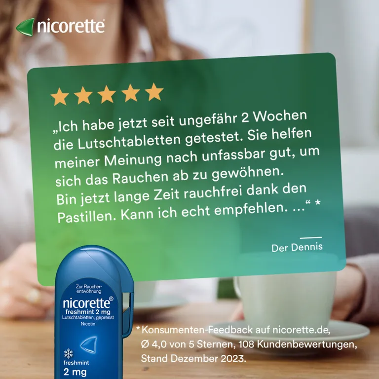 Shopapotheke Nicorette Lutschtablette Freshmint 2 Mg Nikotin Zum Rauchen Aufhören