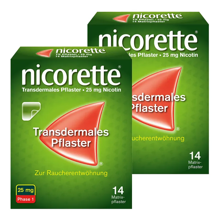 shopapotheke nicorette TX Pflaster mit 25 mg Nikotin zum Rauchen aufhören
