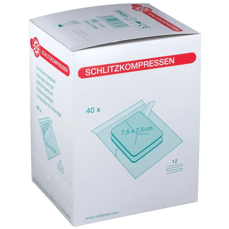 Shopapotheke NOBAMED® SCHLITZOMPRESSEN 12fach 7 5 X 7 5 Cm Steril