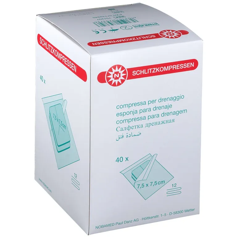 Shopapotheke NOBAMED® SCHLITZOMPRESSEN 12fach 7 5 X 7 5 Cm Steril