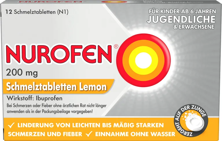 shopapotheke NUROFEN® 200 mg Schmelztabletten Lemon