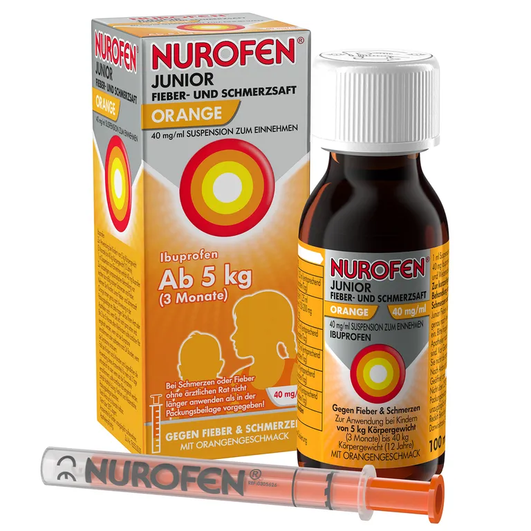 shopapotheke NUROFEN® Junior Fieber- & Schmerzsaft Orange 40 mg