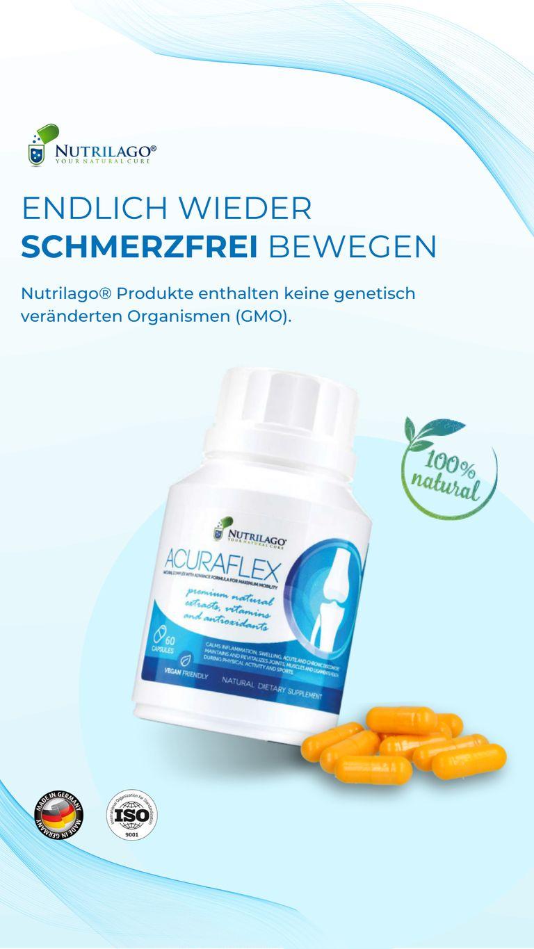 Shopapotheke Nutrilago® ACURAFLEX Kapseln - Nahrungsergänzung Für Gelenke Knorpel Und MEHR BEWEGLICHKEIT