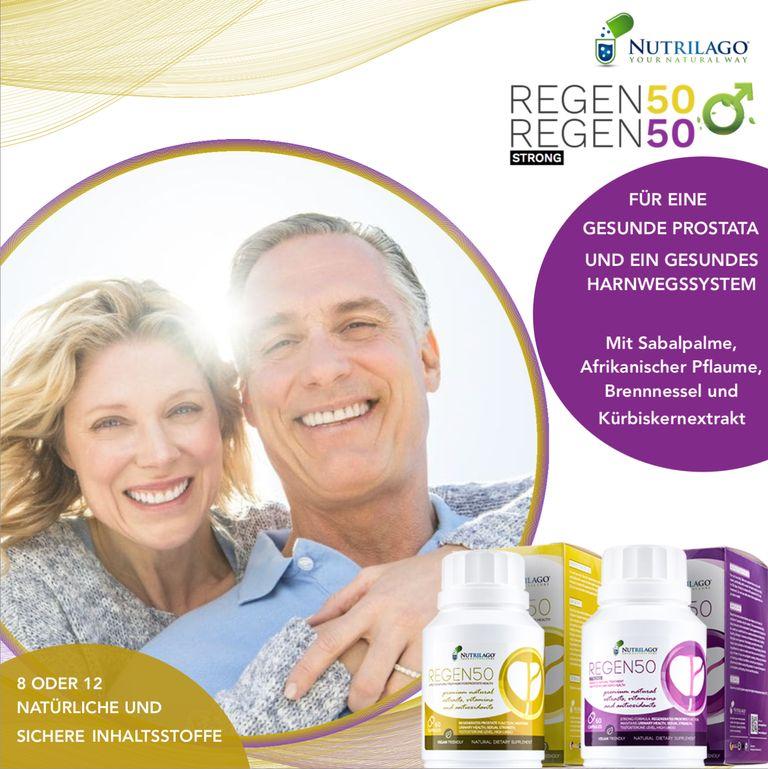 Shopapotheke Nutrilago® REGEN50 STRONG -PROSTATA MÄNNERGESUNDHEIT LIBIDO Komplex-Reich An Beta-Sitosterol Uvm