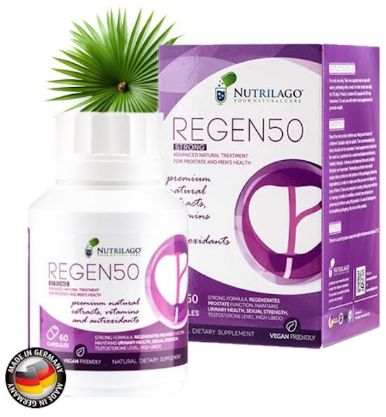 shopapotheke Nutrilago® REGEN50 STRONG -PROSTATA MÄNNERGESUNDHEIT LIBIDO Komplex-Reich an Beta-Sitosterol uvm