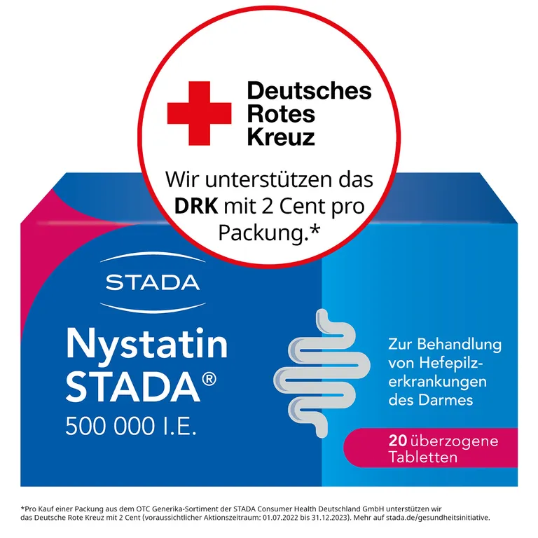 Shopapotheke Nystatin STADA® 500.000 I.E. überzogene Tabletten Bei Pilzerkrankungen