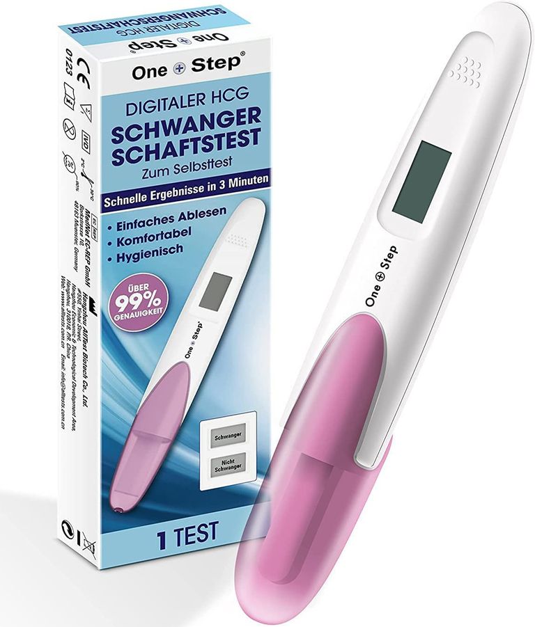 shopapotheke One+Step digitaler Schwangerschaftstest mit klarer Anzeige "schwanger" / "nicht schwanger"
