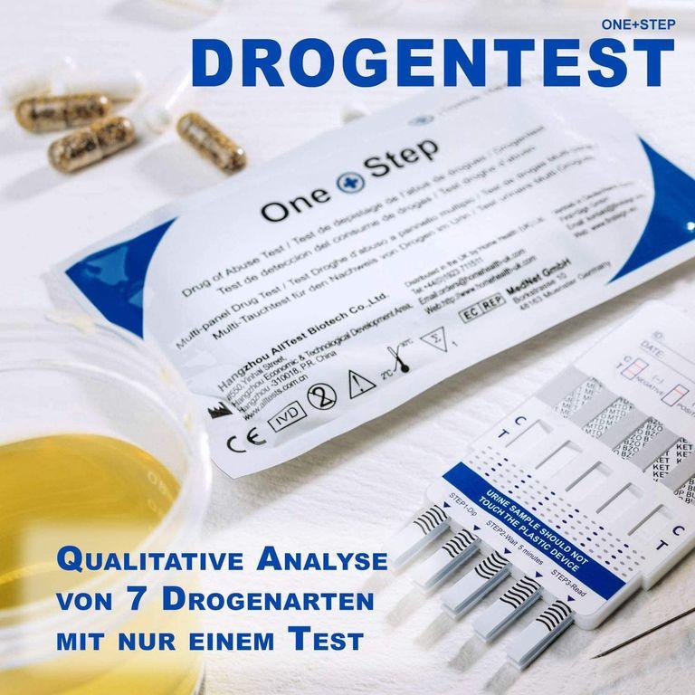 Shopapotheke One+Step Drogentest Für 7 Drogenarten - (COC/THC/OPI/AMP/MTD/BZO/MET) - Schnelltest-Testkassette