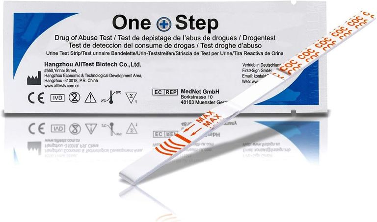 shopapotheke One+Step Kokain Drogentest-Schnelltest - Selbsttest mit hoher Sensitivität Cut-off: 100 ng/ml
