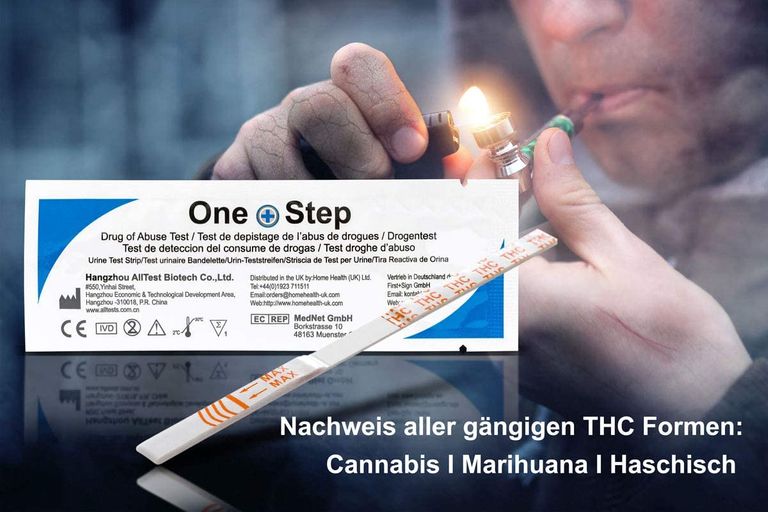 Shopapotheke One+Step THC Drogentest-Schnelltest - Selbsttest Mit Hoher Sensitivität Cut-off: 20 Ng/ml